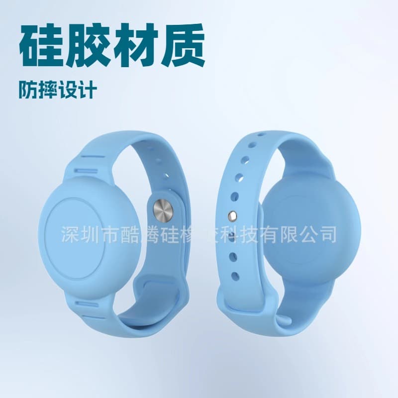 Compatible with Apple AirTag Protective Case Kids Waterproof AirTag Wristband Apple Tracker Silicone Bracelet