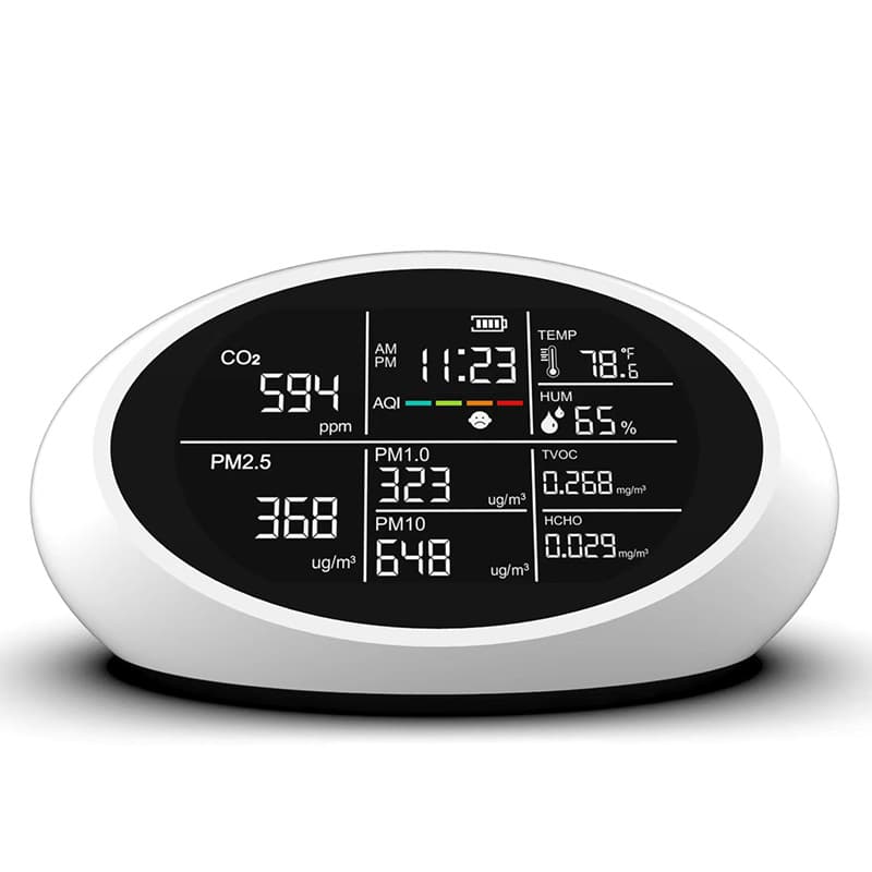 10-in-1 Air Quality Detector for Carbon Dioxide, Formaldehyde, TVOC, PM2.5, Dust, and Smoke - Expert Choice Instrument