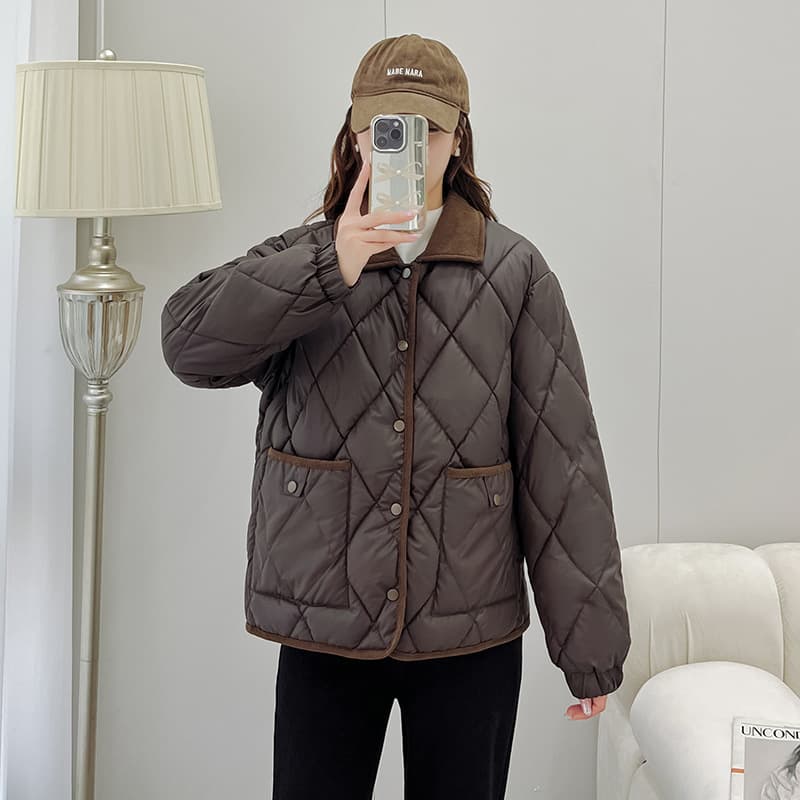 2025 Women's Cotton Padded Jacket New Style Chanel-Inspired Fashionable Elegant Loose Versatile Short Coat Winter Outerwear