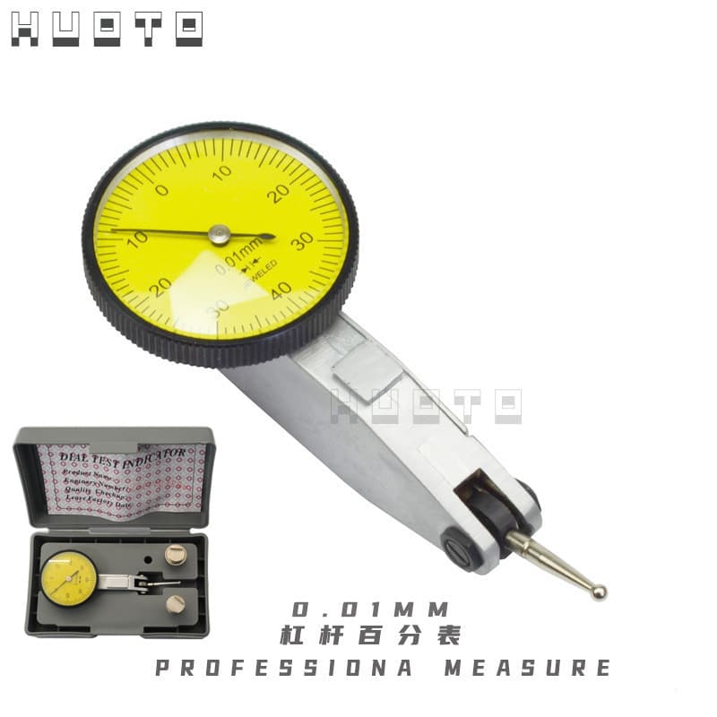Lever dial indicator, dial indicator head calibration, magnetic base dial indicator head, 0-0.8mm small calibration probe, 0.01mm.