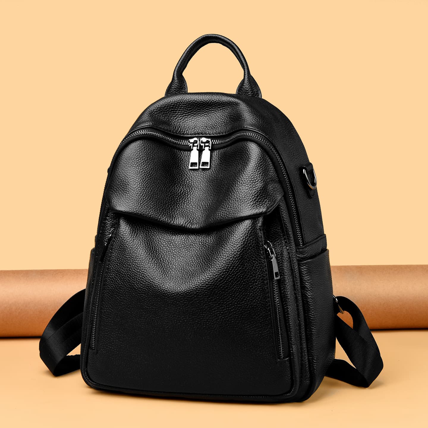 Genuine Leather Backpack for Women New Fashion Lightweight Casual Backpack Top Layer Cowhide Large Capacity Travel Backpack
