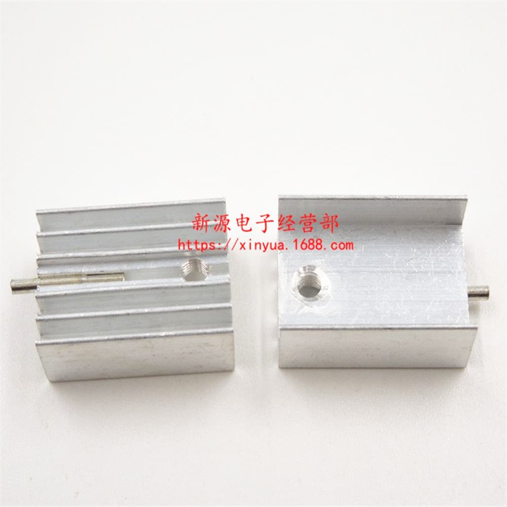 Transistor heat sink TO-220 aluminum heat dissipation plate 15*10*25 with/without pins 3MM self-locking screw holes.