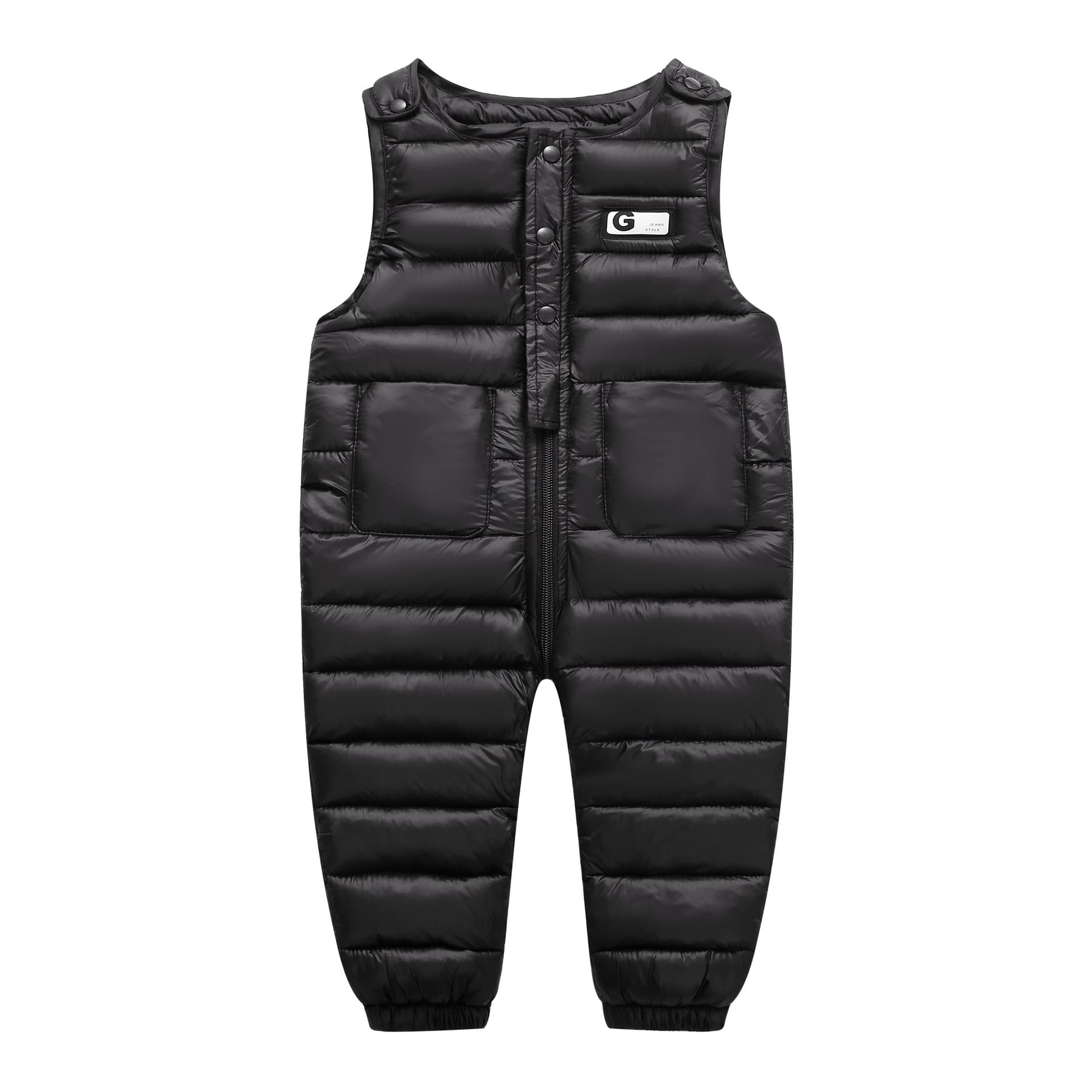 Off-Season 2025 New Children's Down Pants Boys/Girls Small/Medium Kids Thickened Warm Pants Foreign Trade Overalls Foreign Trade