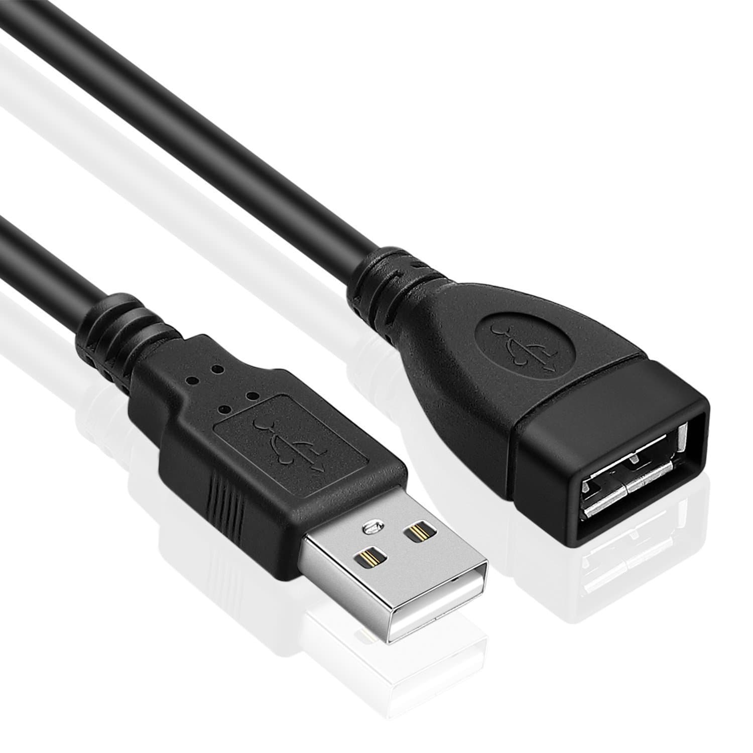 Factory Direct USB 2.0 Extension Cable Black USB Male to Female Data Cable High Speed Pure Copper Shielded