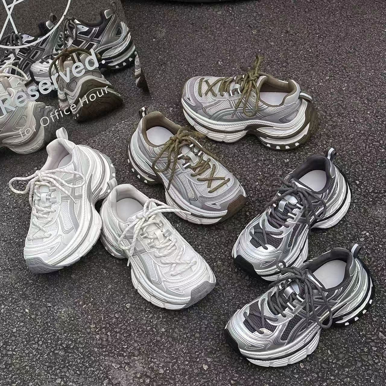 2026 New Autumn Women Chunky Platform Dad Shoes Lace-up Round Toe Breathable Comfortable Casual Sports Shoes