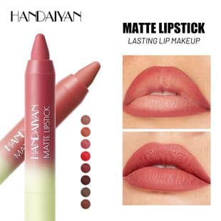 Cross-border Lip Liner Lipstick Matte Waterproof Non-stick Cup HANDAIYAN 8 Colors Lip Liner Lipstick Pen Crayon Lipstick