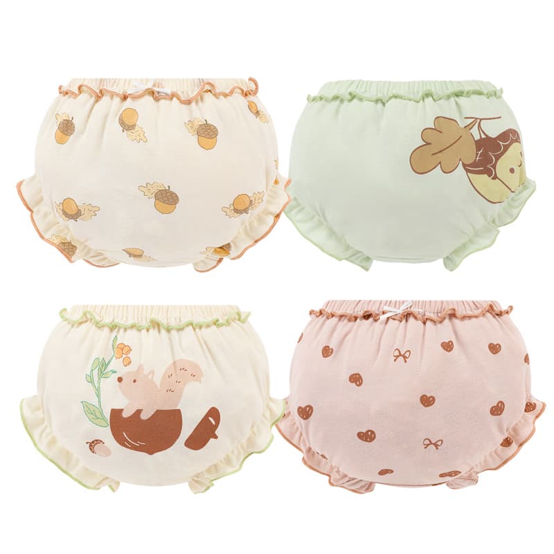 Boys and Girls Bread Shorts Children's Underwear Baby Shorts Summer A-Class Pure Cotton 1-3 Years Infant Triangle Bloomers