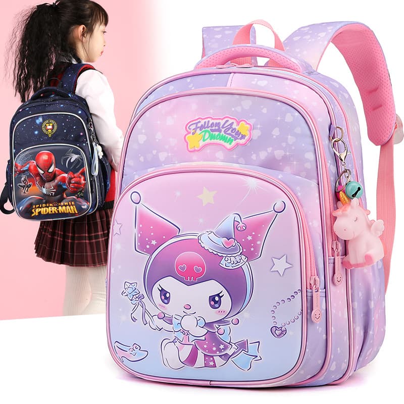 2024 New Elementary School Backpack for Grades 1-4, Unisex, Large Capacity, Spine-Protecting Kids' Bag for Export