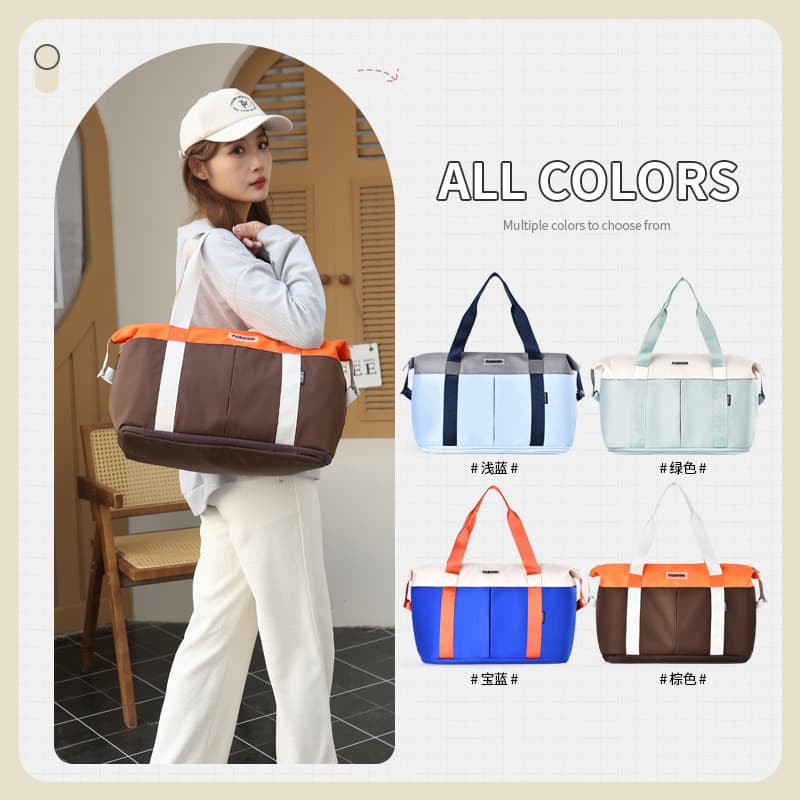 Travel bag, large-capacity sports yoga fitness bag, wet and dry separation storage, maternity bag, short-distance travel bag