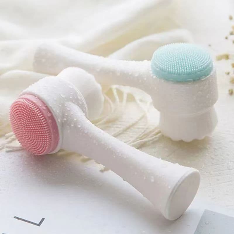 Double-Sided Soft Silicone Facial Cleansing Brush for Deep Pore Cleaning, Blackhead Removal