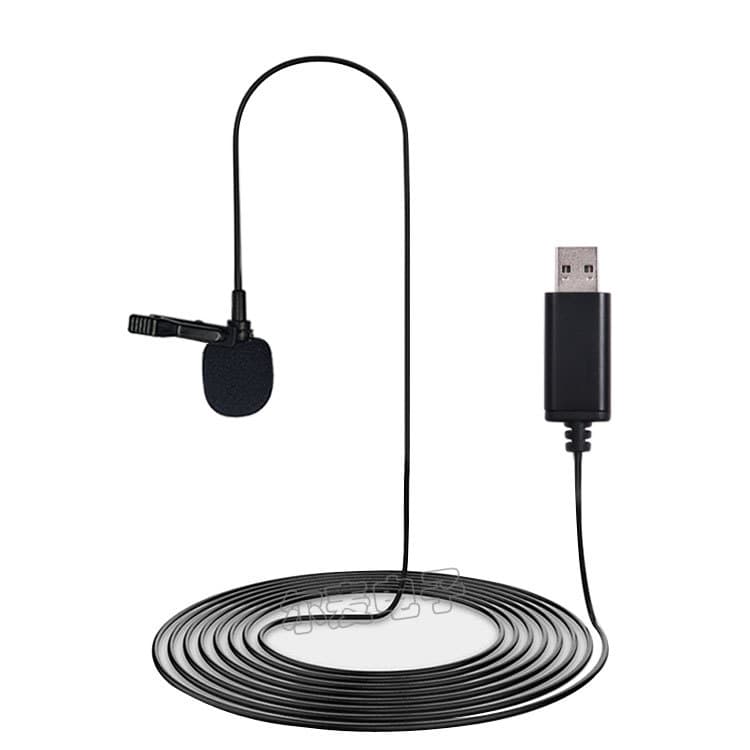 Lavalier Microphone for Live Streaming, Office Meetings, Portable Mini Mic for Phone, Computer, Eating Show, Recording, Noise Reduction