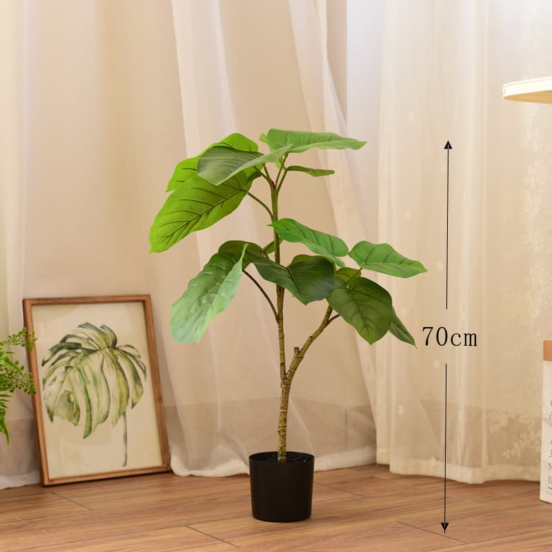 Nordic Artificial Fiddle Leaf Fig Tree Large Potted Plant Fake Greenery Bonsai for Living Room Home Decoration