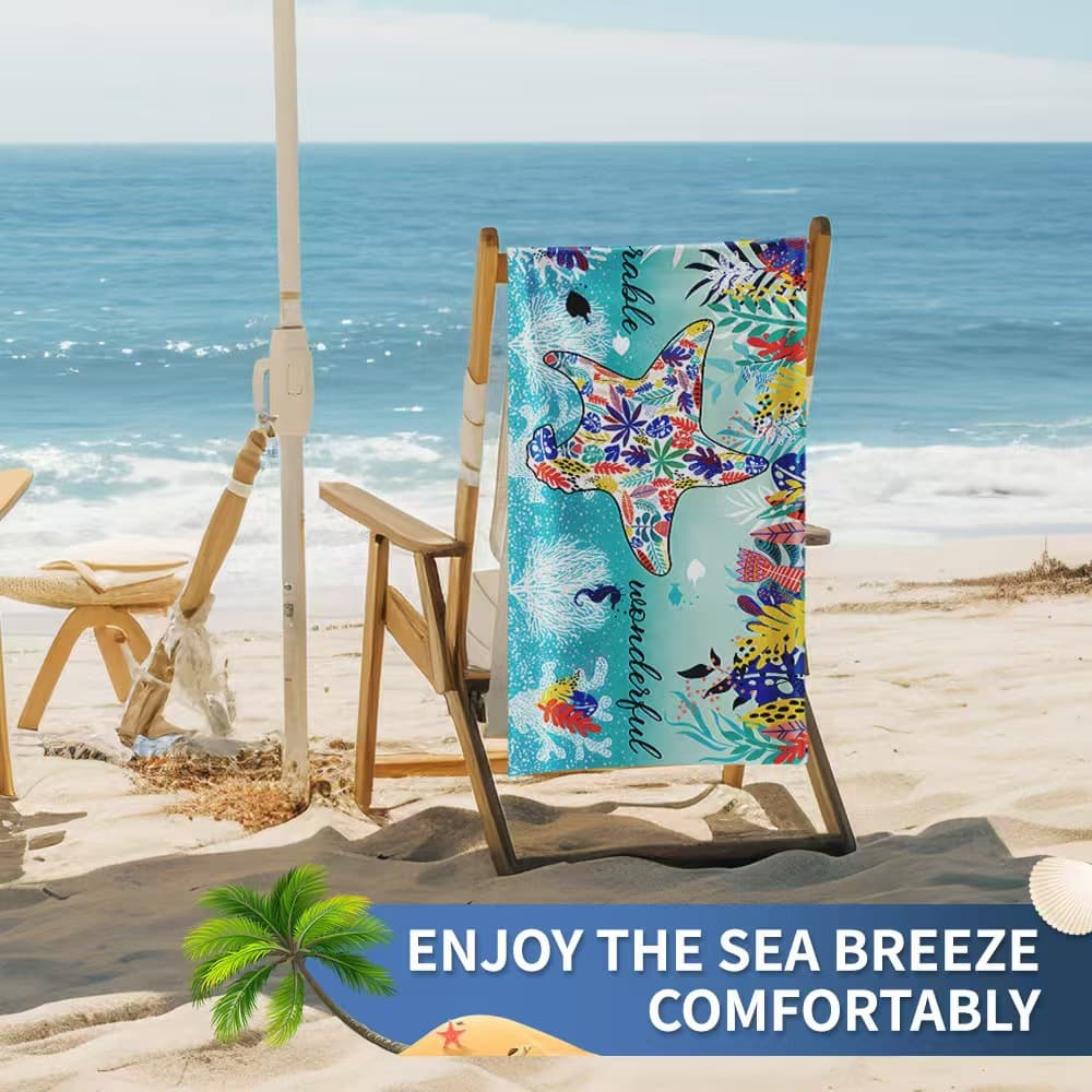 TEMU's popular spot beach towel supports a minimum order of one piece Amazon cross-border microfiber absorbent beach towel