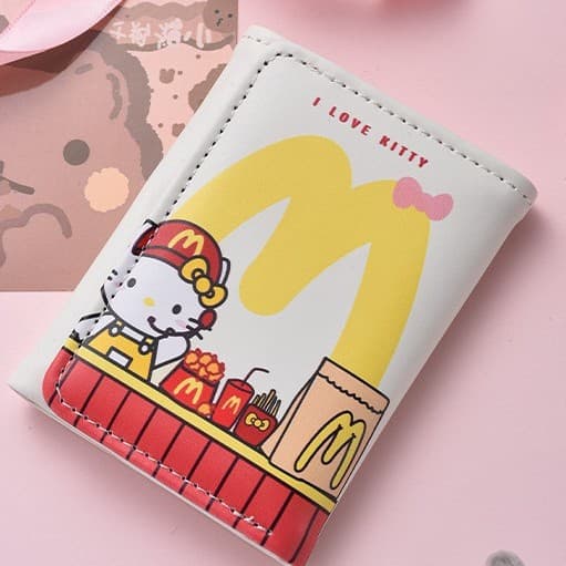 Factory Direct Three-Fold Wallet for Women, Niche Personality, High-End Cute Cartoon Small Coin Purse, Student Short Wallet