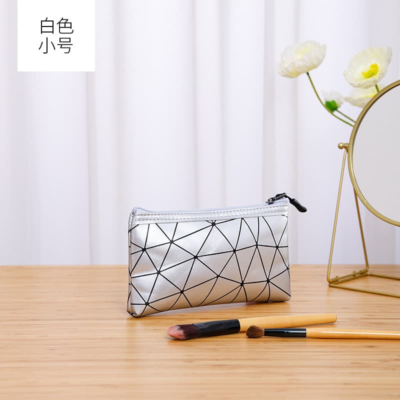 Diamond PU Cosmetic Bag Portable Large Capacity Waterproof Toiletry Bag Multifunctional Travel Makeup Organizer for Lipstick