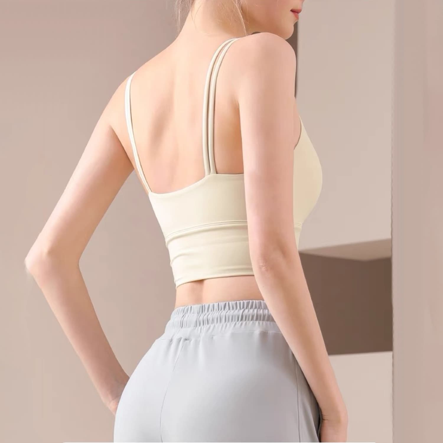Sports Vest Bra, Outerwear, Backless, Small Bust Support, Yoga Wear, Summer Running, Dancing