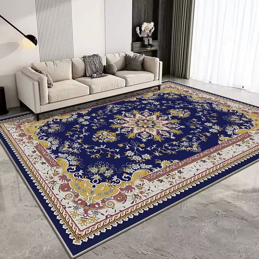 Cross-border Moroccan Ethnic Style Living Room Carpet, Nordic Persian Vintage Stain-Resistant Non-Slip Bedside Rug, Dropshipping Available