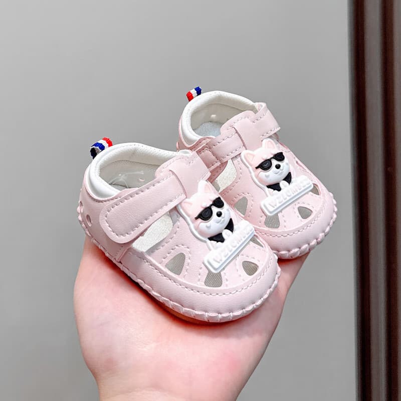 Spring/Summer New Baby Sandals for Boys and Girls 0-1 Year, Soft Sole Cartoon Clog Sandals, 6-12 Month Walking Shoes