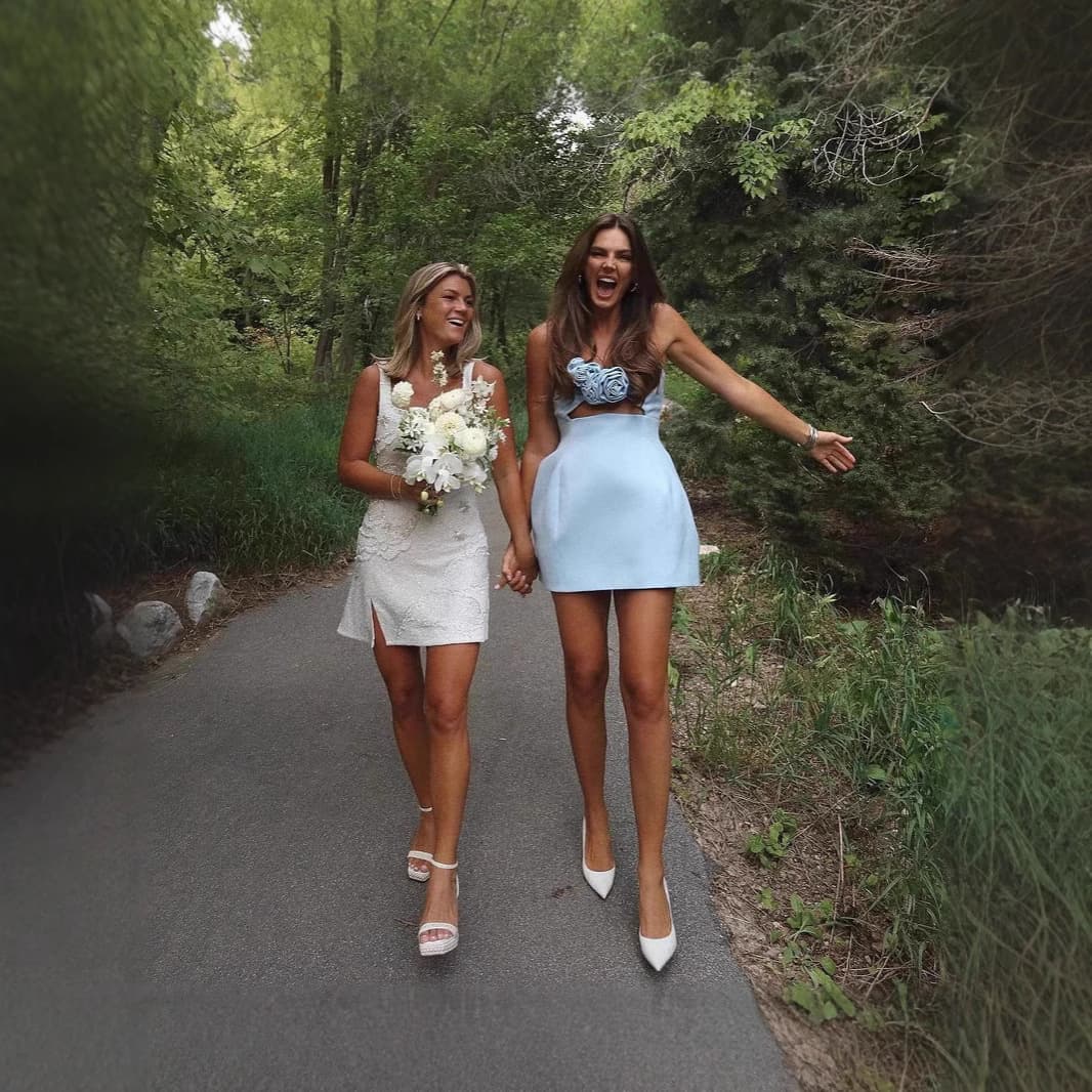 In Stock Strapless Mini Dress with 3D Floral Embellishment, Cross-border Sexy Sleeveless Dress for AliExpress Europe and America