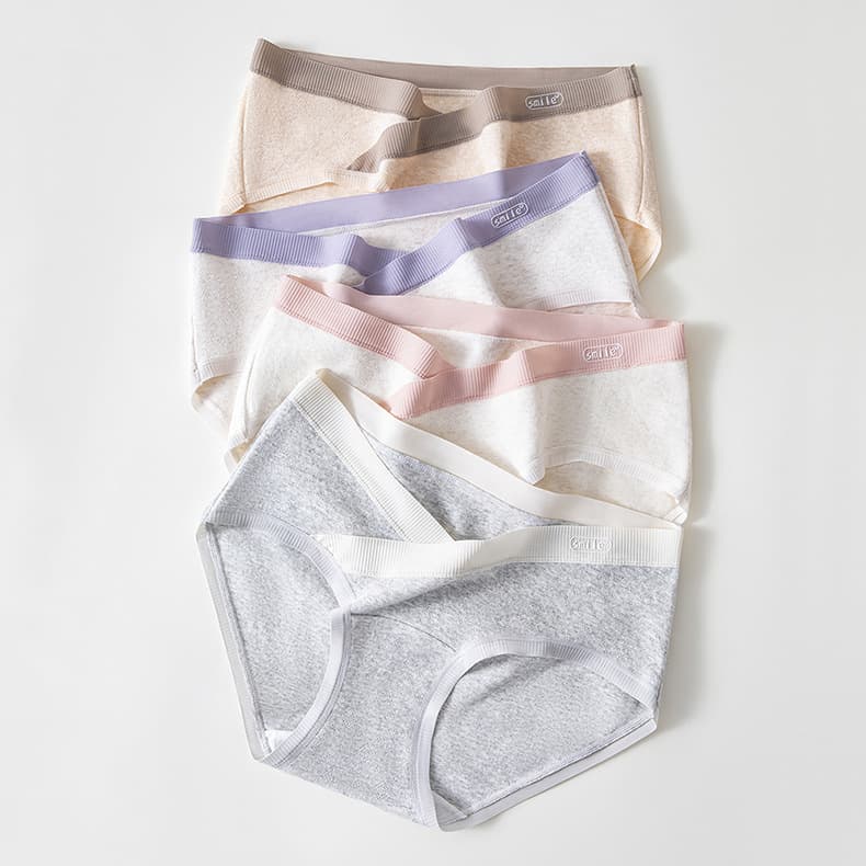 Maternity Underwear for Women, Cotton Antibacterial Crotch, Early, Mid, Late Pregnancy & Postpartum, Low-Rise Shorts