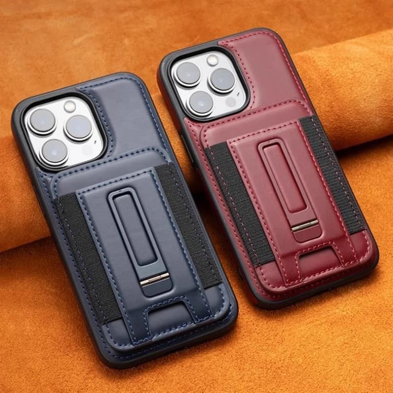 Detachable Card Holder Phone Case for iPhone 17 Pro Max with Stand, Business Card Slot, Compatible with Apple 15 Protective Case 14