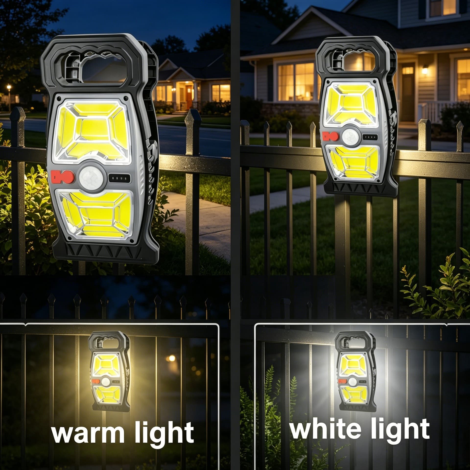 Portable solar outdoor clip light led courtyard garden super bright human body induction wall light lighting emergency light