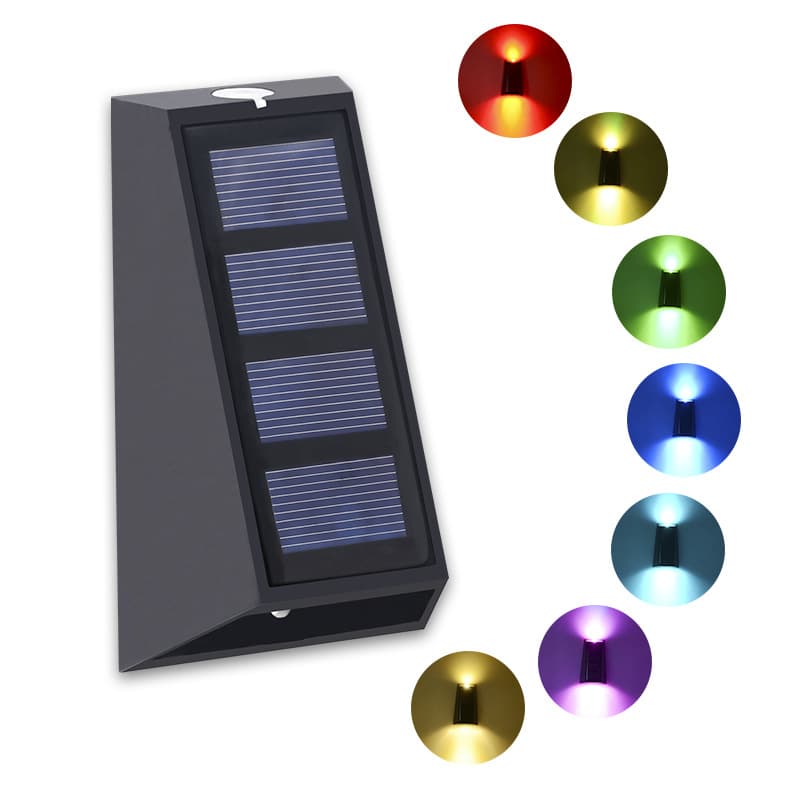 Solar Wall Light Up and Down, Solar Outdoor Washing Wall Fence Light, Solar Garden Light, Customizable