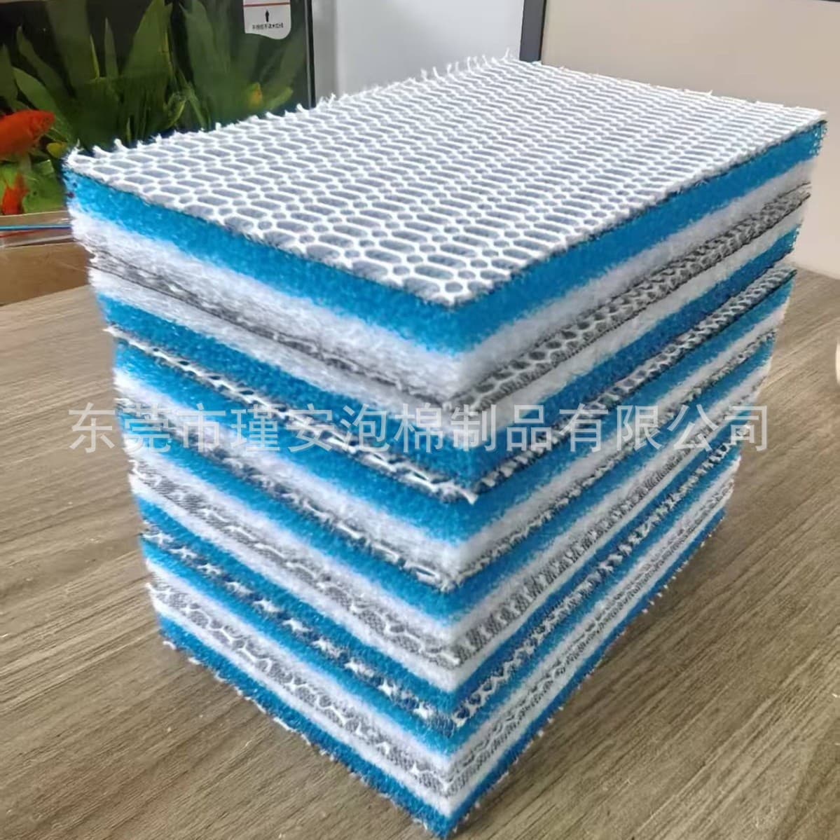 8D Honeycomb Aquarium Filter Sponge Multi-Layer Composite Porous Bio Filter Media for Fish Tank Water Purification, Customizable and Cuttable Factory Direct