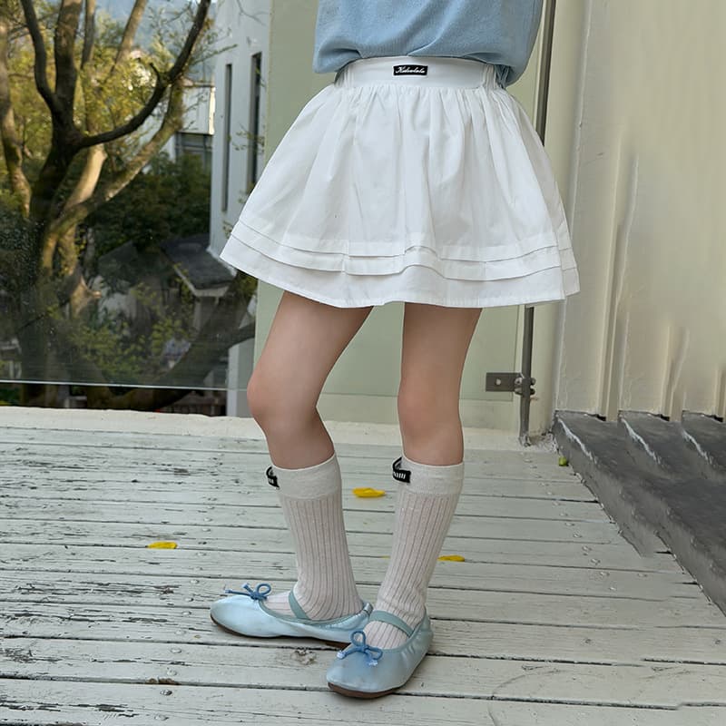 Elmo Beibei Girls Ballet Princess Short Skirt Children's Korean Style White Moonlight Fairy Soft Skirt