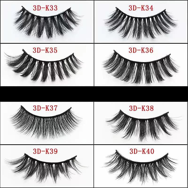 3D False Eyelashes 5 Pairs, Thick Curled Multi-Layer Handmade Voluminous Lashes, Factory Wholesale