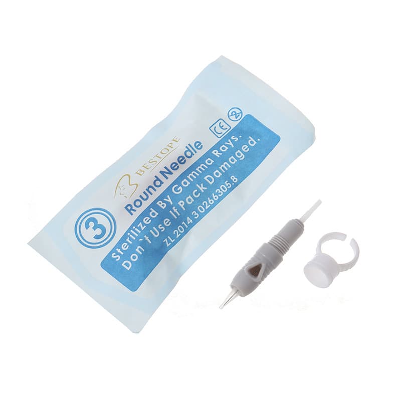 Grey Permanent Makeup Integrated Needle Screw-on Eyebrow Needle Tip Xia Meng Needle Screw-on Permanent Makeup Integrated Needle Tip Wholesale