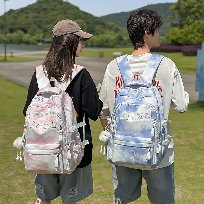 Routang Qiwu Liuyun Manzhang Backpack for Middle and High School Students, Sheer Blended Style, Casual Travel Daily Outing Backpack