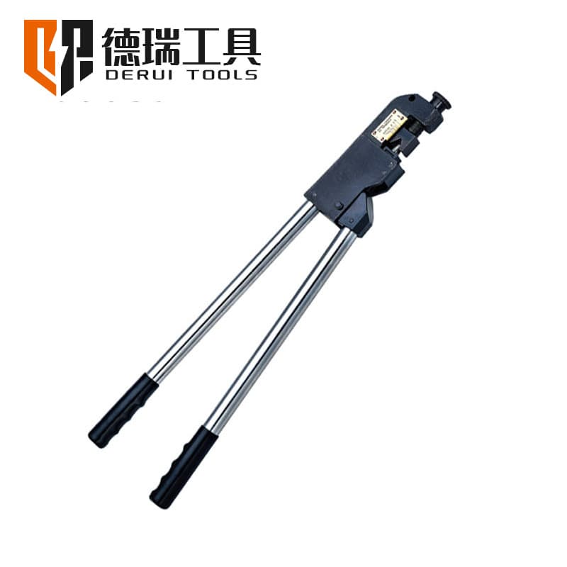 Derui Tools KH-150 Large Y.O Adjustable Handle Bare Terminal Crimping Pliers, Point Crimp Type, 10-120mm2