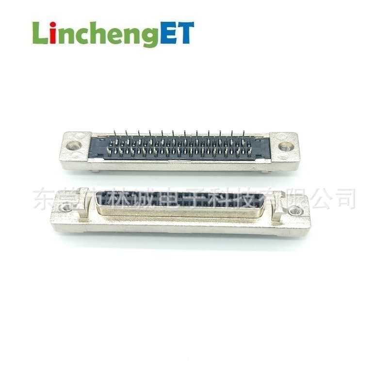 SCSI DB 50P 180-degree Female Socket SCSI 50P Connector
