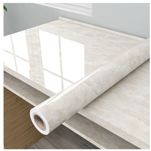 Waterproof and Oil-Proof Wallpaper for Kitchen, Desktop, Stove, Marble Self-Adhesive Thick Home Cabinet Sticker Direct Sales