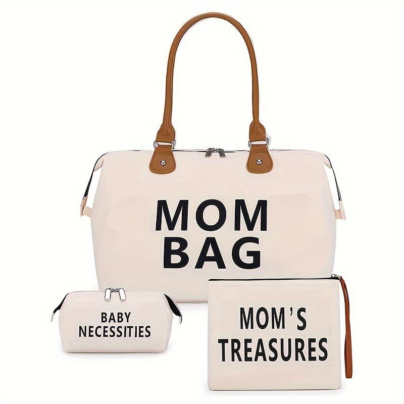 2026 new cross-border dropshipping 3-piece set large capacity diaper bag