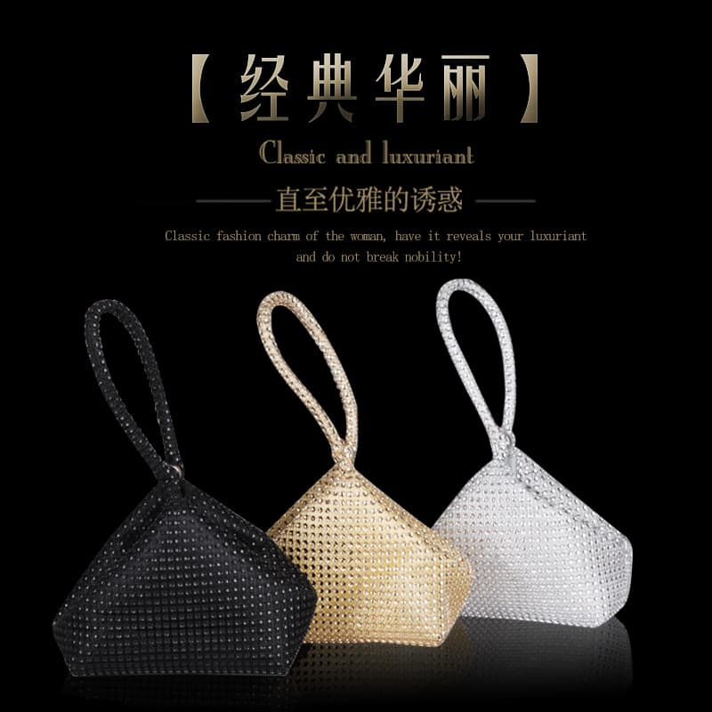 New Cross-Border Handmade Rhinestone Banquet Bag, Elegant Versatile Socialite Evening Handbag, Fashionable High-End Wholesale