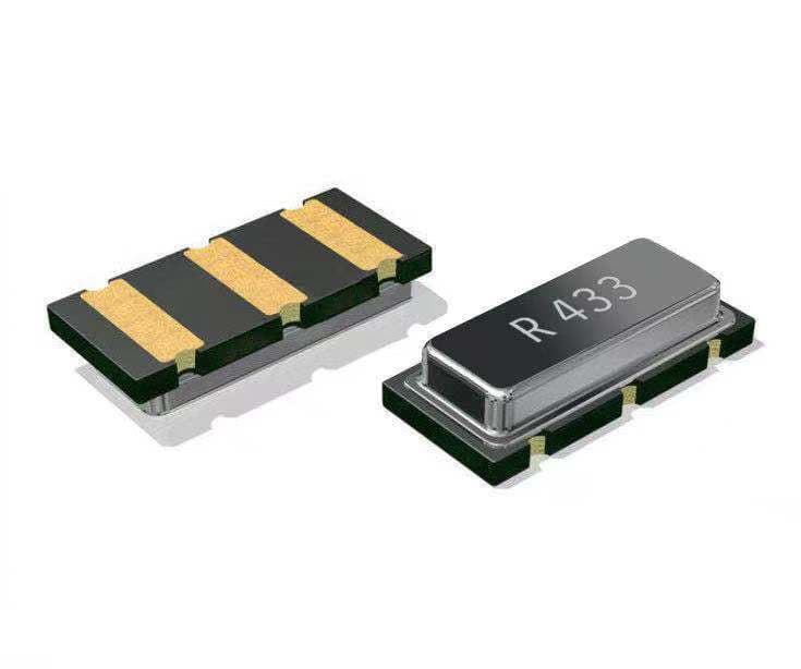 High-stability 433.92MHz SMD surface acoustic wave resonator in a 7*3 package, LR433T2 crystal oscillator.