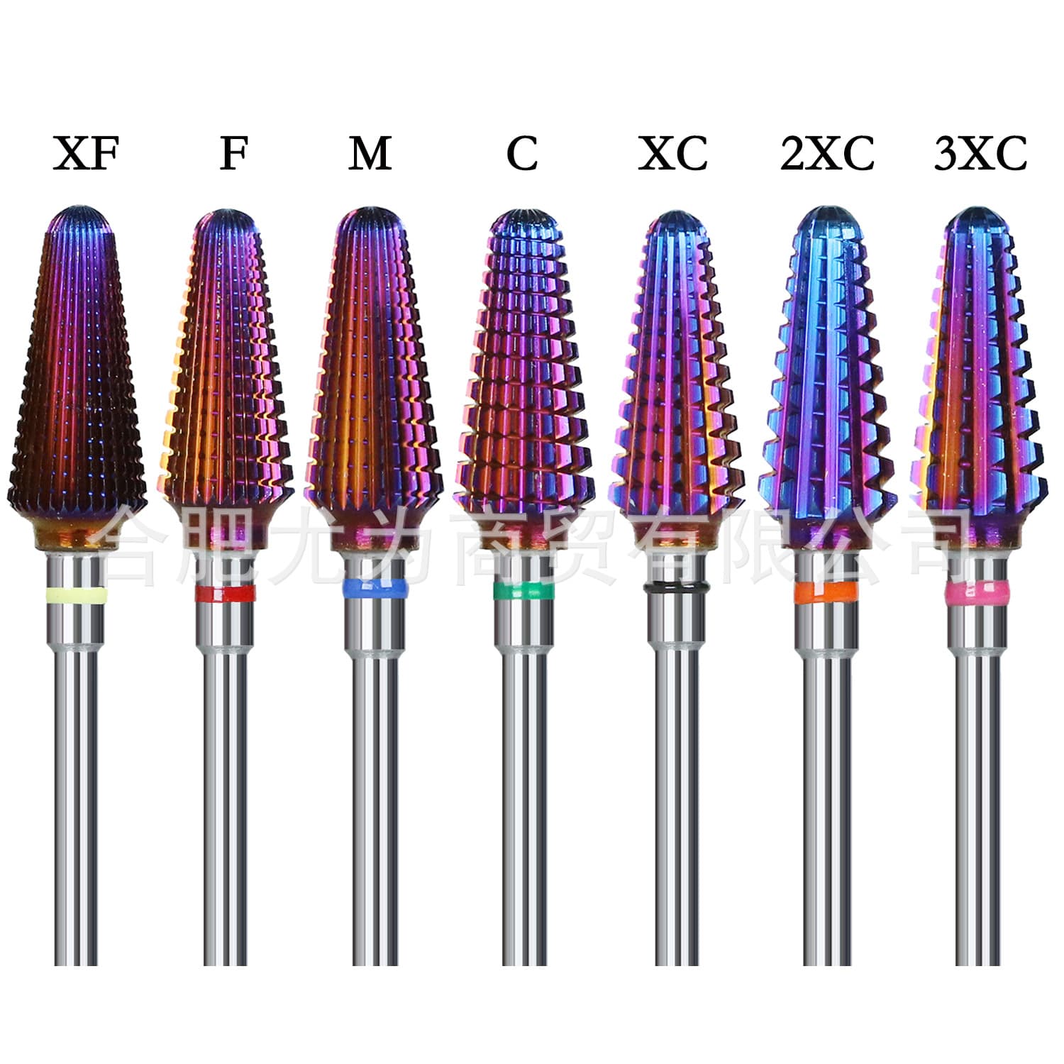 Purple tungsten steel polishing head youvi nail polishing head