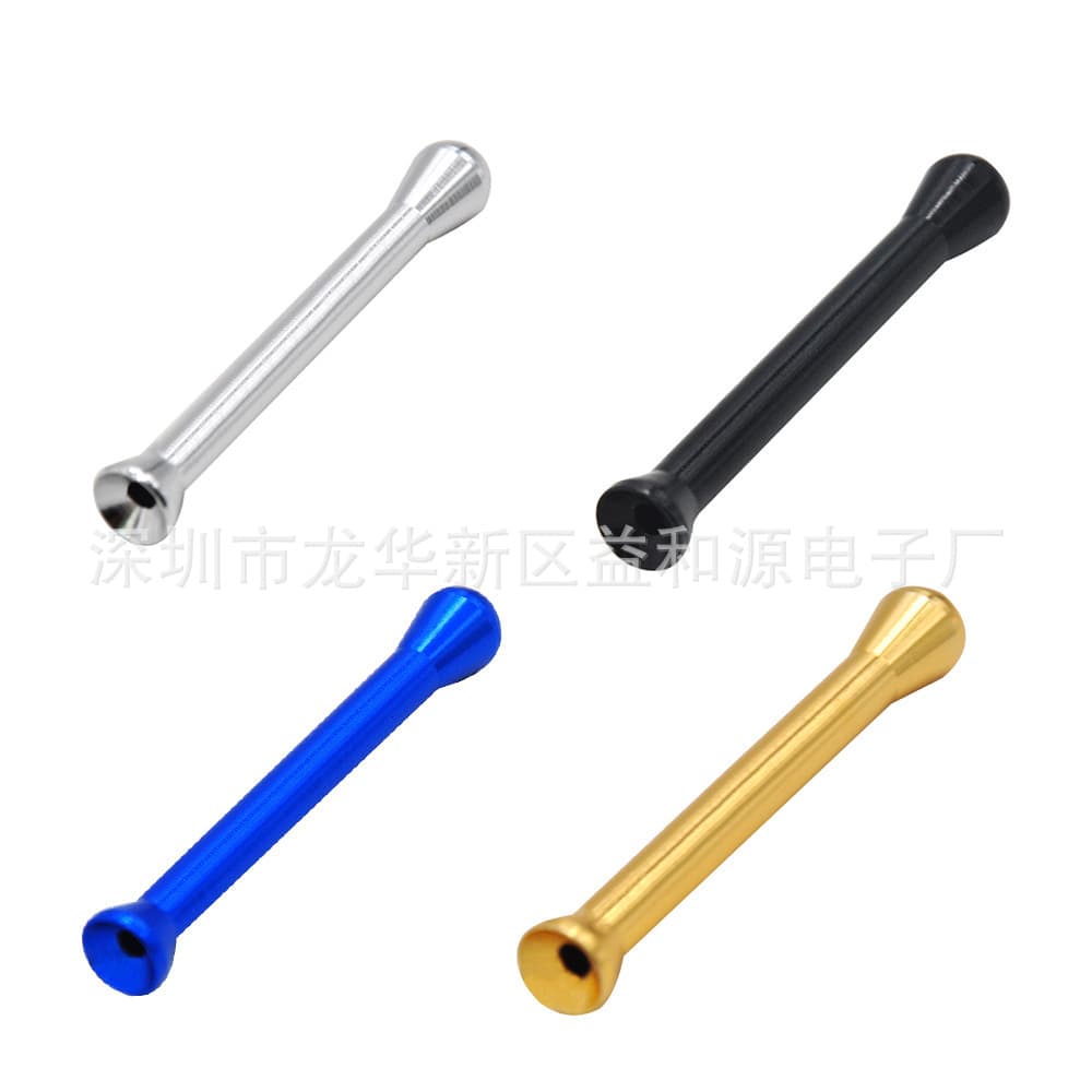 New aluminum alloy toilet filter pipe mini metal snuff pipe smoking set hot selling snuff bottle