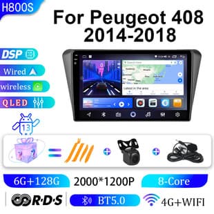 For 14-18 Peugeot 408 Navigation All-in-One DVD Navigation Carplay Bluetooth Radio