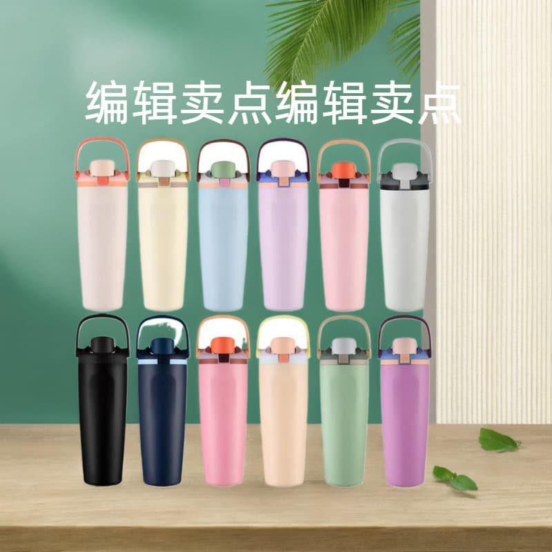 In stock portable 30oz fruit cup large capacity double-use sports water bottle, 304 stainless steel vacuum flask wholesale