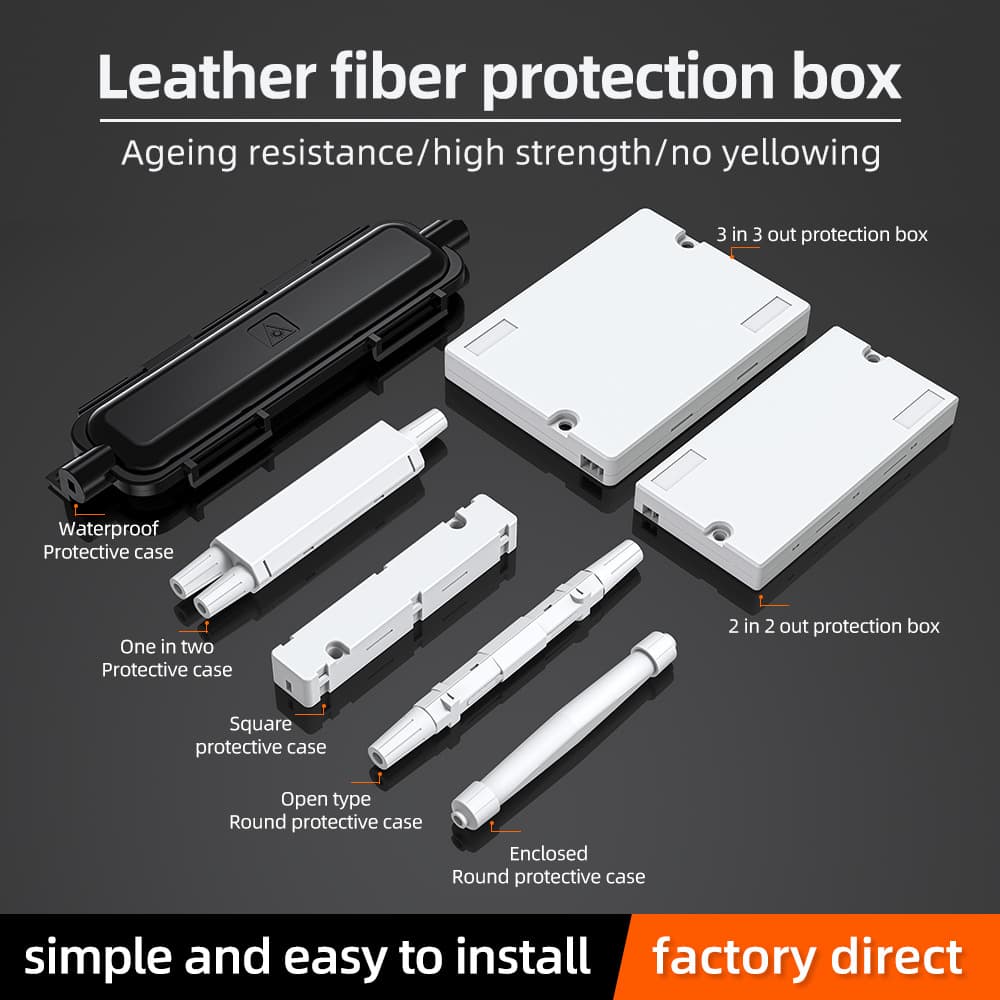 Fiber fusion splicing box Optical cable round closed leather wire heat shrinkable tube protective sleeve bare fiber protective tube fiber optic protection box