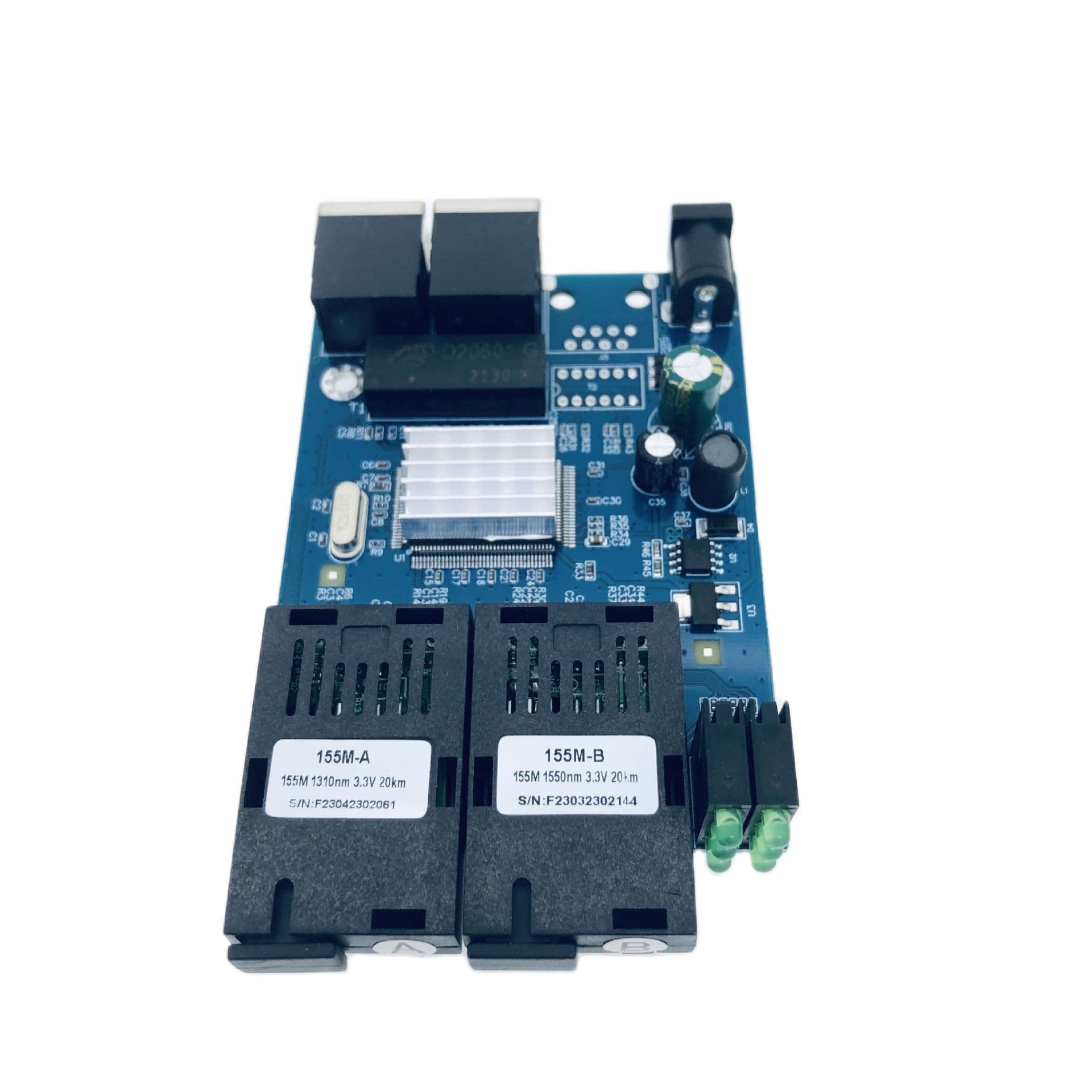 Optical Media Converter 100M 2 Fiber 2 Ethernet PCBA Board Fiber Optic Transceiver Single Mode Single Fiber Two Fiber Two Ethernet POE
