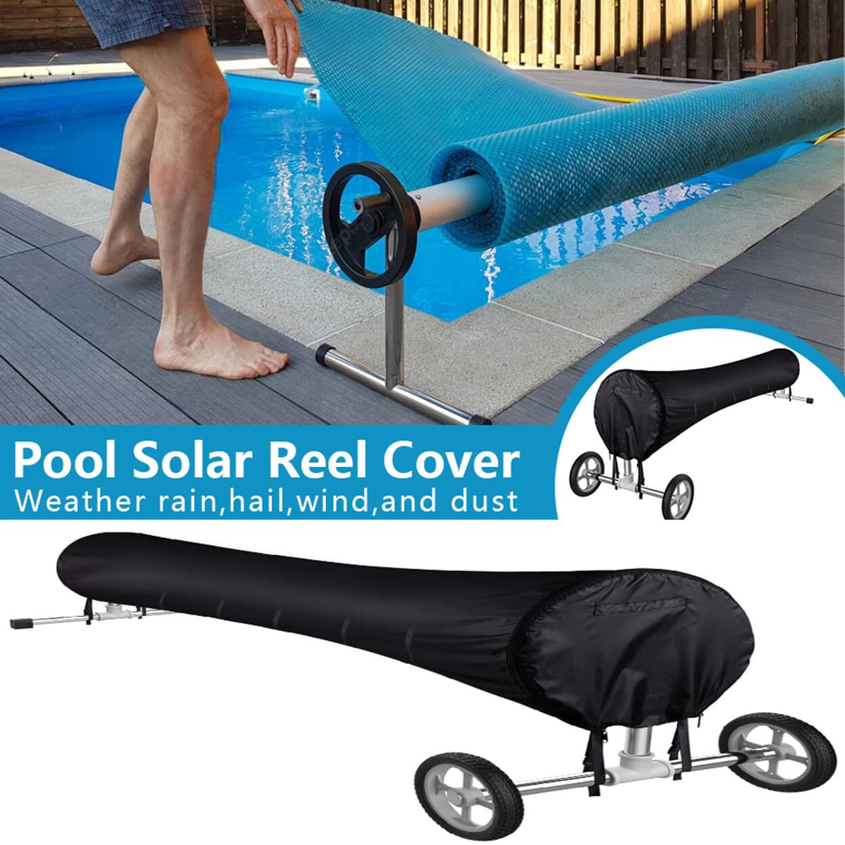 Cross-border Pool Solar Blanket Reel Cover, Solar Reel Snow Guard Large Pool Reel Cover, Dust Cover