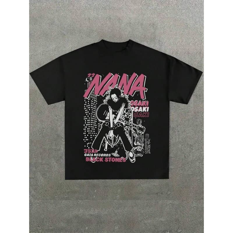 Cotton Casual Plus Size Men's, Nana Shirt Osaki Nana Vintage 90s Bo