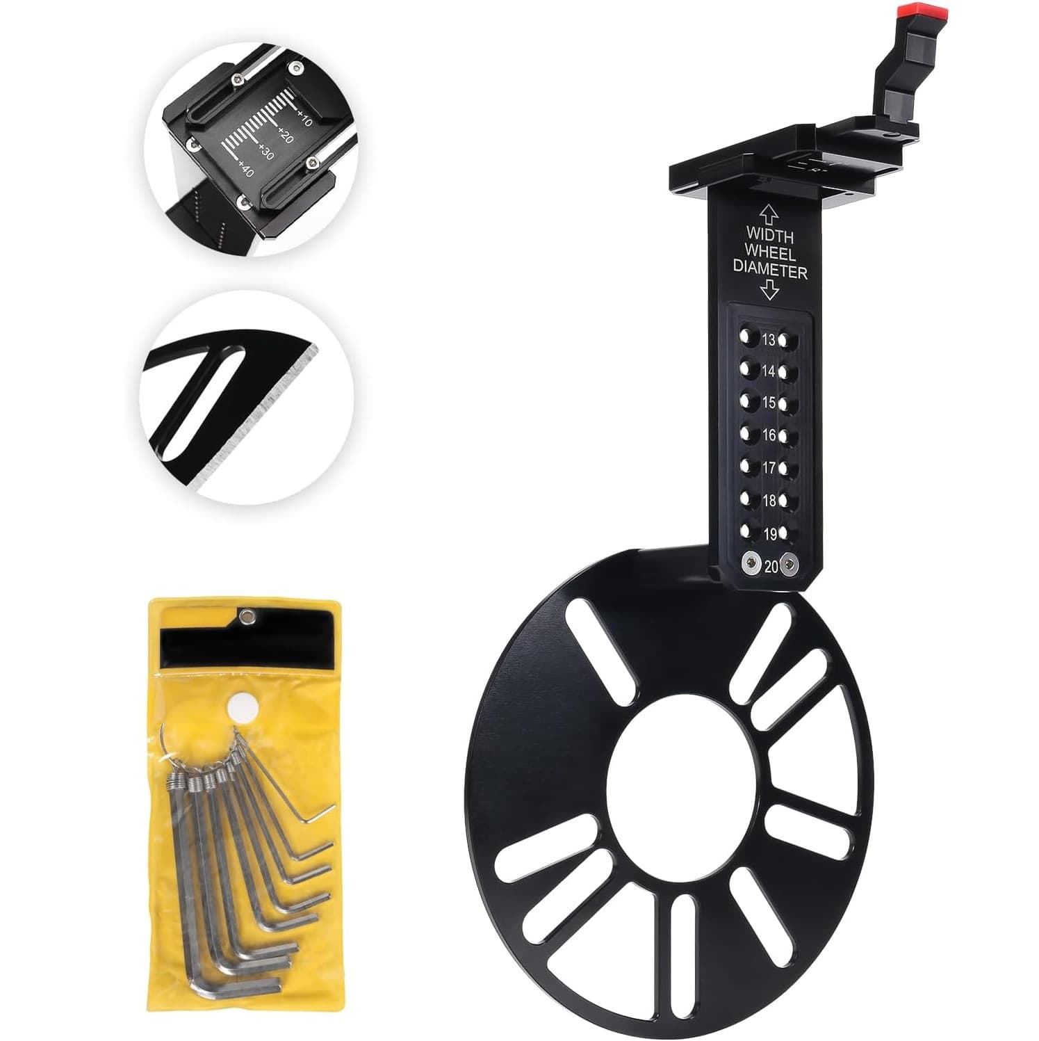 Wheel Installation Tool, Wheel Alignment Tool, 13-20' Car Wheel Gauge Hub Tool Set