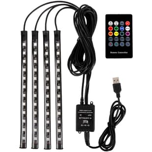 Car Interior Sound-Activated Ambient Light, LED Footwell RGB Atmosphere Light, Music Rhythm, Car Modification Decoration Light