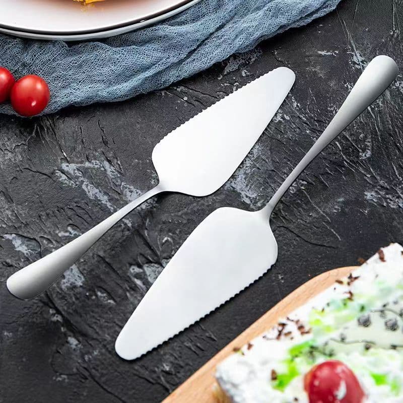 Factory Stainless Steel Cake Spatula Kitchen Cheese Spatula Thickened Pizza Spatula Birthday Cream Baking Triangle Spatula Knife Wholesale