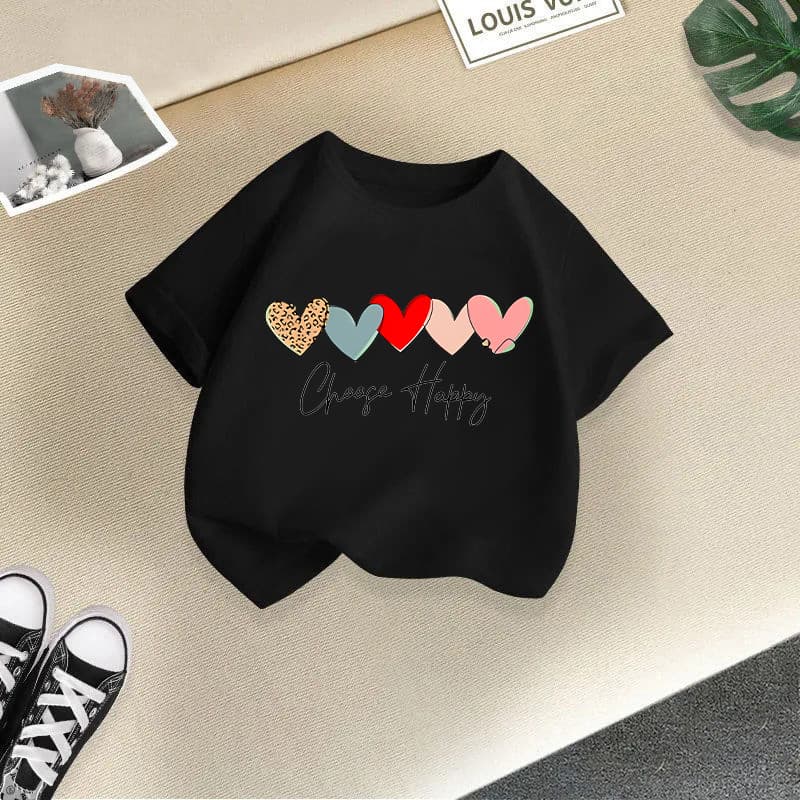 Cross-border Summer Girls Short Sleeve T-Shirt Children's Half Sleeve Undershirt Thin Round Neck Top Export Wholesale Kids Fashion